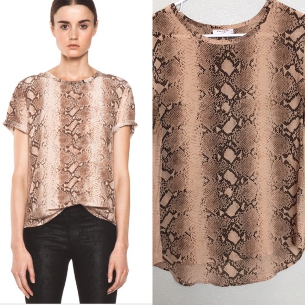 Equipment Riley Python Tee Size Small - image 4